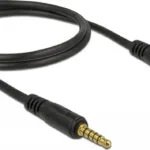 DeLock Καλώδιο Ήχου 3.5mm male - 3.5mm male Μαύρο 1m με Επίχρυσους Ακροδέκτες 85696