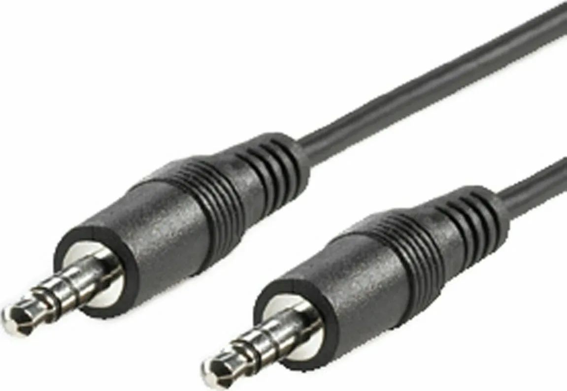 Roline Καλώδιο Ήχου 3.5mm male - 3.5mm male Μαύρο 3m με Επίχρυσους Ακροδέκτες 11.09.4503 - Image 1