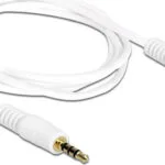 DeLock Καλώδιο Ήχου TRRS 3.5mm male - 3.5mm male Λευκό 1m 83440
