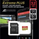 Sandisk Extreme Plus microSDHC 32GB U3 V30 A1 UHS-I 95MB/s με αντάπτορα