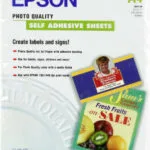 Epson Self Adhesive Φωτογραφικό Χαρτί Matte A4 (21x30) 167gr/m² για Εκτυπωτές Inkjet 10 Φύλλα (C13S041106)