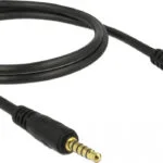 DeLock Καλώδιο Ήχου 3.5mm male - 3.5mm female Μαύρο 1m με Επίχρυσους Ακροδέκτες 85701