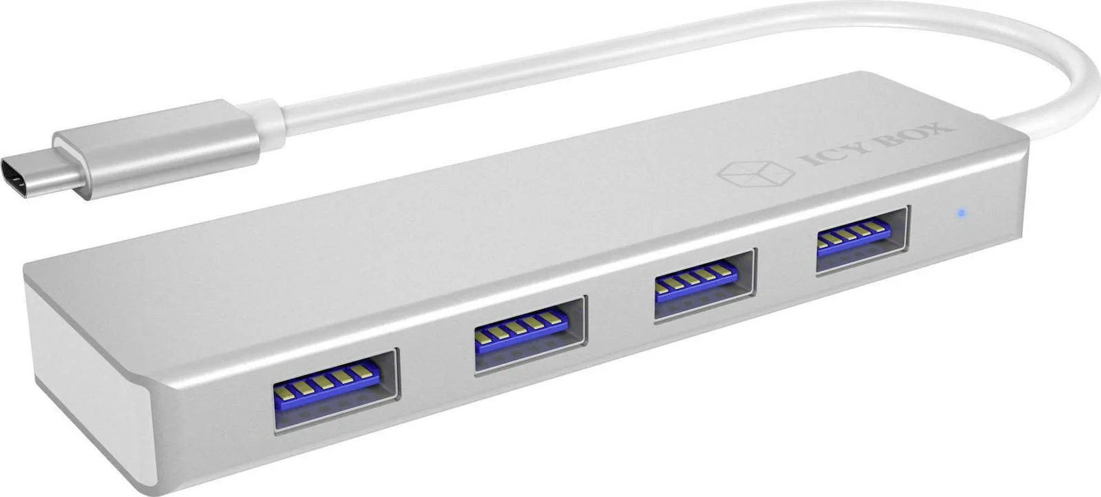 20210304151859_5a07b8bf.jpeg Icy Box Hub 4 Θυρών USB 3.0 με σύνδεση USB-C Ασημί IB-HUB1425-C3 - Image 1