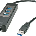 Lindy Hub 3 Θυρών USB 3.1 με σύνδεση USB-A / Ethernet 43176
