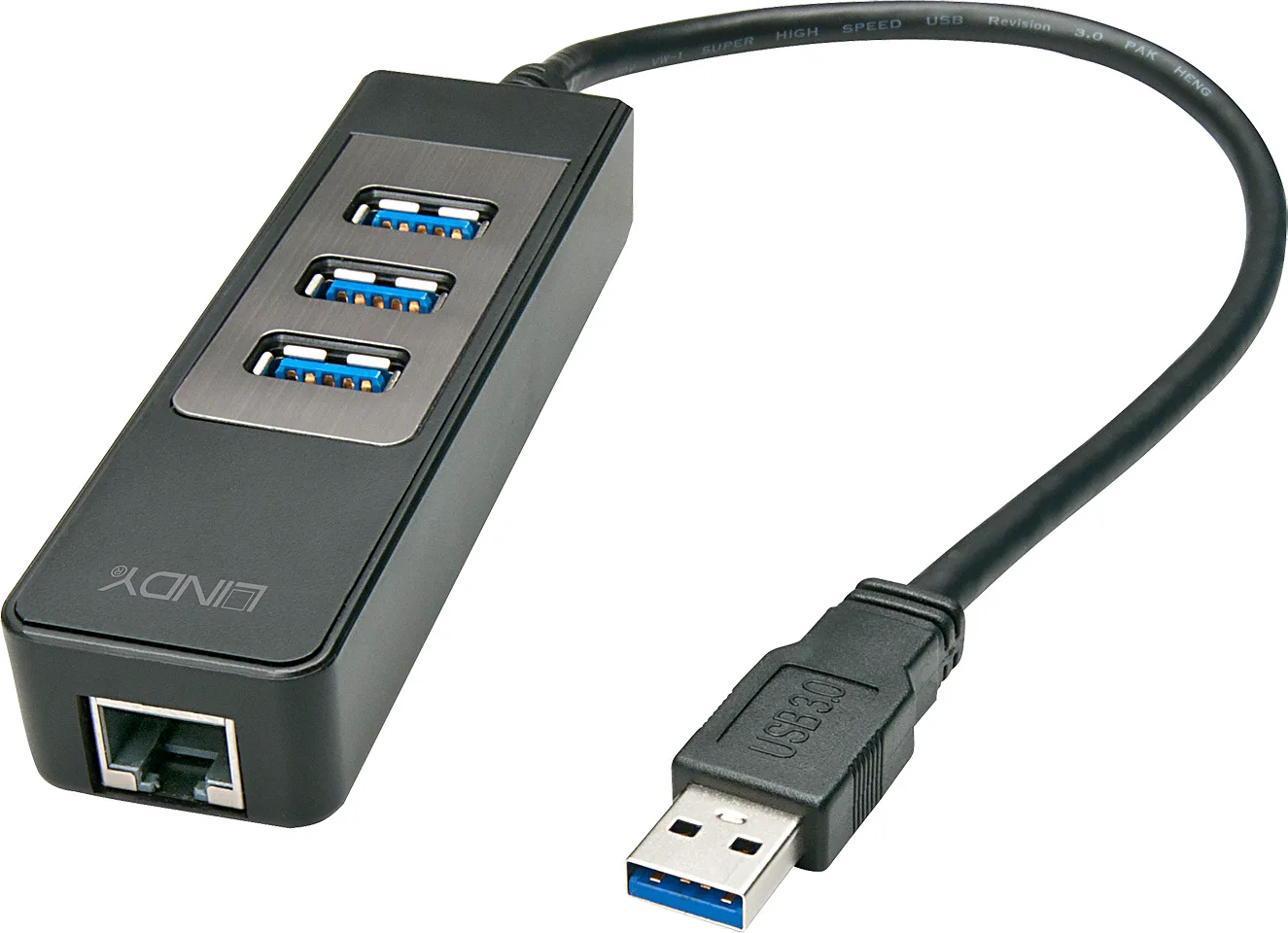 20210304152019_lindy_43176.jpeg Lindy Hub 3 Θυρών USB 3.1 με σύνδεση USB-A / Ethernet 43176 - Image 1