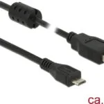 DeLock USB 2.0 to micro USB Cable Μαύρο 2m (84903)