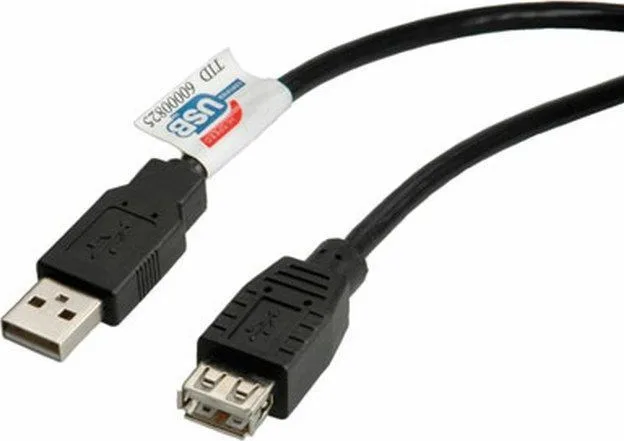 Roline USB 2.0 Cable USB-A male - USB-A female 0.8m (11.02.8947) - Image 1