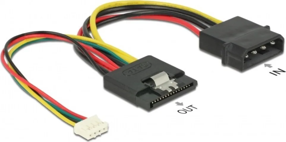 DeLock 15-Pin Sata - 4-Pin Molex Cable 0.15m Πολύχρωμο 85673 - Image 1