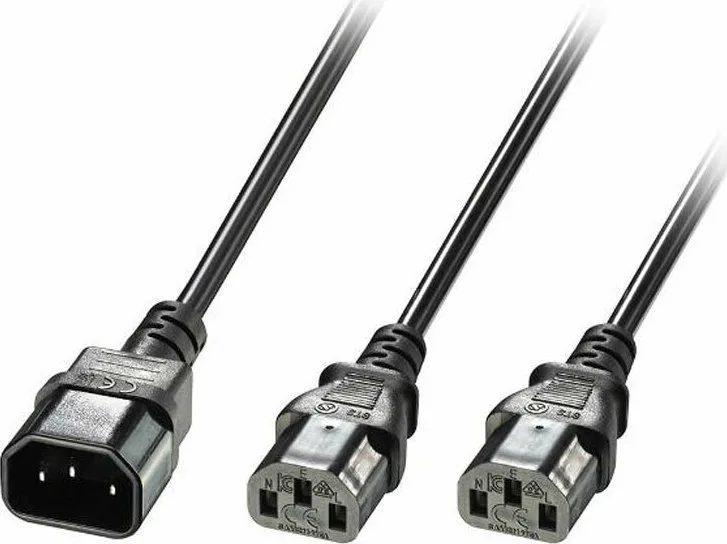 20210304163736_lindy_iec_c14_male_2_x_iec_c13_female_cable_2m_mayro_30039.jpeg Lindy C14 2 C13 IEC C14 - IEC C13 Cable 2m Μαύρο 30039 - Image 1
