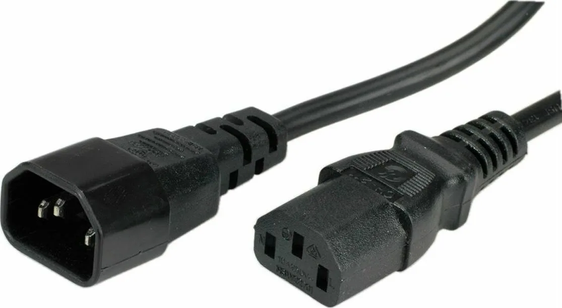 Roline Power Cable IEC C14 - IEC C13 Cable 0.5m Μαύρο 19.08.1505 - Image 1
