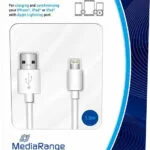 MediaRange Regular USB to Lightning Cable Λευκό 1m (MRCS178)