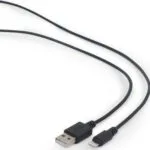 Cablexpert Regular USB to Lightning Cable Μαύρο 2m (CC-USB2-AMLM-2M)