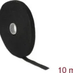DeLock Hook & Loop Μαύρη Αυτοκόλλητη Ταινία Χριτς Χρατς Μαύρη 10mx13mm 18712