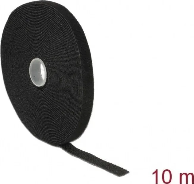20210304170950_delock_tainia_chrits_chrats_hook_loop_mayri_18712_13mm_x_10m.jpeg DeLock Hook & Loop Μαύρη Αυτοκόλλητη Ταινία Χριτς Χρατς Μαύρη 10mx13mm 18712 - Image 1