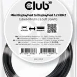 Club3D Cable mini DisplayPort male - DisplayPort male 2m Μαύρο (CAC-2163)