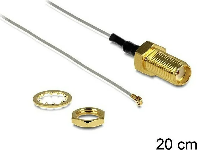 DeLock Καλώδιο RP-SMA Male - RP-SMA Male 0.2m 88814 1τμχ - Image 1