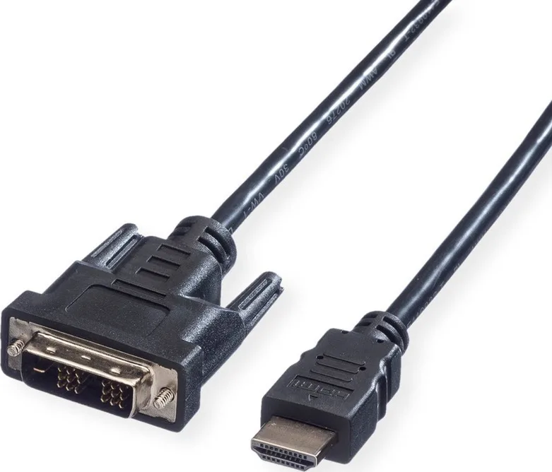 20210309092629_value_cable_dvi_d_male_hdmi_male_5m_11_99_5552_10.jpeg Value Cable DVI-D male - HDMI male 5m (11.99.5552-10) - Image 1
