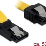DeLock 7-Pin SATA III male - 7-Pin SATA III male Angle (90°) Cable 0.5m Κίτρινο (82810)