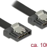 DeLock 7-Pin SATA III male - 7-Pin SATA III male Cable 1m Μαύρο (83843)