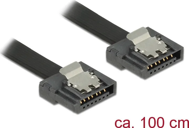 DeLock 7-Pin SATA III male - 7-Pin SATA III male Cable 1m Μαύρο (83843) - Image 1