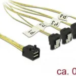 DeLock Mini SAS - 7-Pin SATA III Cable 50cm Μαύρο (85684)