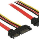 DeLock 22-Pin SATA III male - 22-Pin SATA III female Cable 0.1m Κόκκινο (83802)