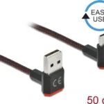 DeLock Angle (90°) / Regular USB 2.0 Cable USB-C male - USB-A Μαύρο 0.5m 85275