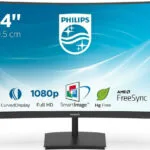 Philips E-Line 241E1SC VA Curved Monitor 23.6" FHD 1920x1080 με Χρόνο Απόκρισης 4ms GTG