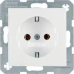 Hager Berker S.1 Μονή Χωνευτή Πρίζα Ρεύματος Λευκή 47438989