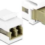 DeLock Keystone LC Duplex to LC Duplex White