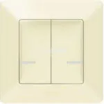 Legrand Valena Life with Netatmo Χωνευτός Διακόπτης Τοίχου Διπλός με Πλαίσιο Μπεζ 752287