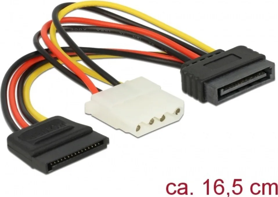 20210419130445_delock_15_pin_sata_15_pin_sata_4_pin_molex_cable_16_5cm_65235.jpeg DeLock 15-Pin Sata - 15-Pin Sata / 4-Pin Molex Cable 0.165m Πολύχρωμο 65235 - Image 1