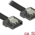 DeLock 7-Pin SATA III - 7-Pin SATA III Cable 50cm Μαύρο (83841)