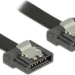 DeLock 7-Pin SATA III - 7-Pin SATA III Cable 0.10m Μαύρο (83838)