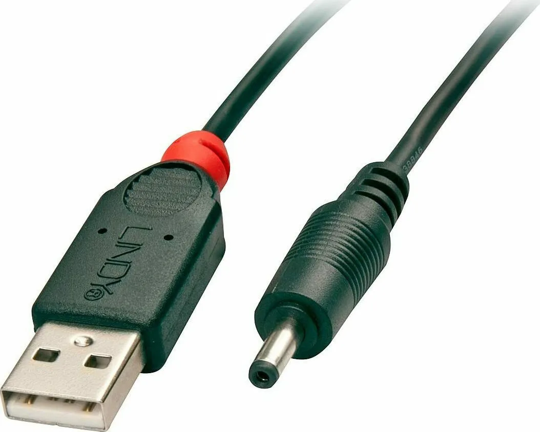Lindy USB 2.0 Cable USB-A male - DC Μαύρο 1.5m (70266) - Image 1