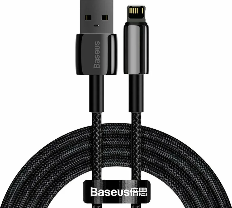 Baseus Tungsten Braided USB to Lightning Cable Μαύρο 2m (CALWJ-A01) - Image 1