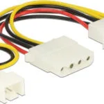 DeLock 4-Pin Molex - 3-Pin Fan / 4-Pin Molex Cable 0.145m Πολύχρωμο 83658