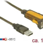 DeLock Καλώδιο RS232 9-pin male σε USB-A 1.5m