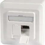 EFB Διπλή Εξωτερική Πρίζα Δικτύου RJ45 Τύπου Cat6 σε Λευκό Χρώμα ET-25133AV5-R