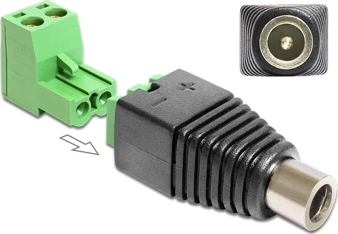 20210510123745_delock_adapter_dc_5_5_x_2_1_mm_female_to_terminal_block_2_pin_2_part_65423.jpeg DeLock Βύσμα DC female Μαύρο 65423 - Image 1
