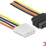 DeLock 15-Pin Sata - 4-Pin Molex Cable 0.3m Πολύχρωμο 60139