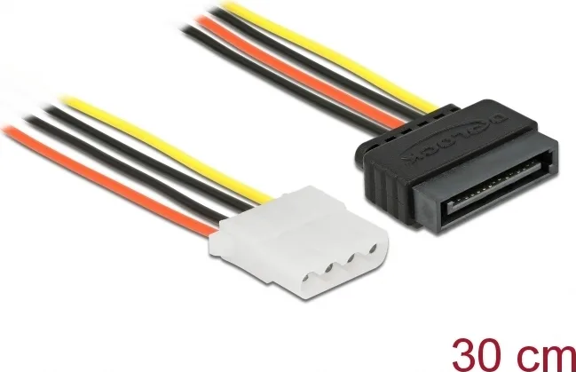 DeLock 15-Pin Sata - 4-Pin Molex Cable 0.3m Πολύχρωμο 60139 - Image 1