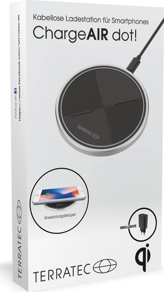 20210512130007_terratec_wireless_charging_pad_qi_mayro_chargeair_dot.jpeg TerraTec Ασύρματος Φορτιστής (Qi Pad) Μαύρος (ChargeAir dot!) - Image 1