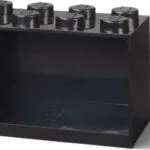 Παιδικό Ράφι Κουτί Mural 8 Studs Δαπέδου Black 32x16x21εκ. 41151733