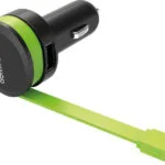 RealPower Φορτιστής Αυτοκινήτου 12W με μία Θύρα: 1xUSB μαζί με Καλώδιο mini-USB Μαύρος 257635