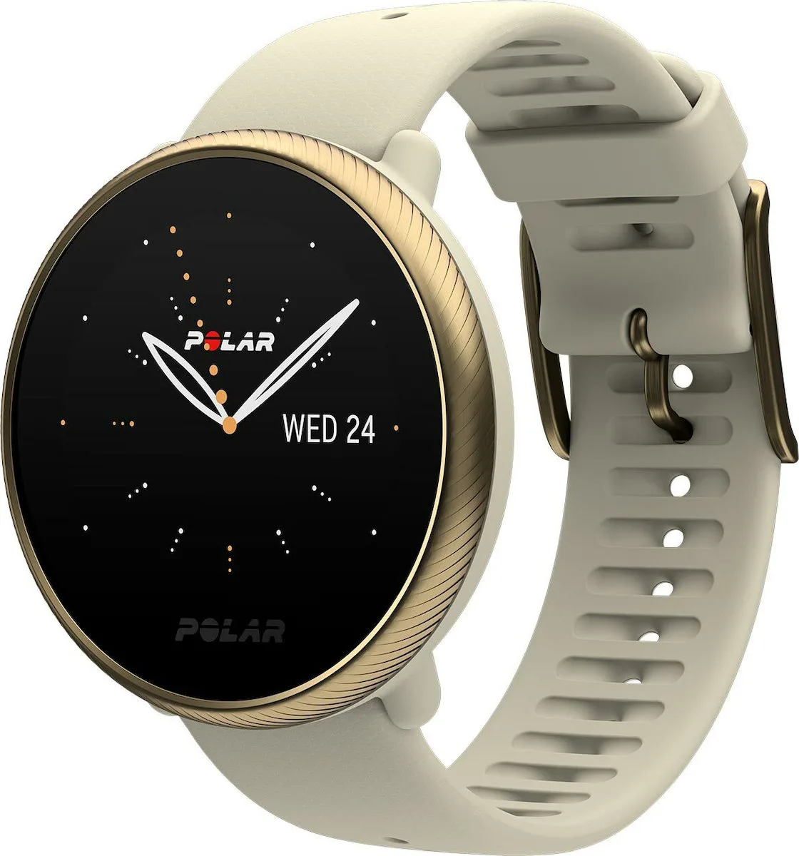 20210518162620_polar_ignite_2_s_l_43mm_champagne.jpeg Polar Ignite 2 Stainless Steel 43mm Αδιάβροχο Smartwatch με Παλμογράφο (Champagne) - Image 1
