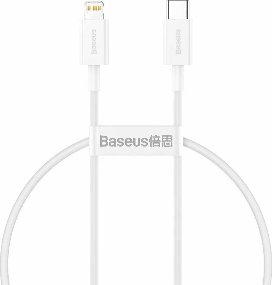 Baseus Superior USB-C to Lightning Cable 20W Λευκό 0.25m - Image 1