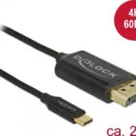 DeLock USB 2.0 Cable USB-C male - DisplayPort Μαύρο 2m 83710