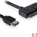 DeLock eSATA - 22-Pin SATA III Cable 0.5m Μαύρο (84396)
