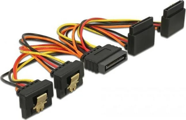 DeLock 15-Pin Sata - 15-Pin Sata Cable 0.15m Πολύχρωμο 60153 - Image 1